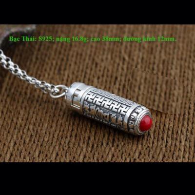 Bình đựng xá lợi khắc Om Mani, chùy Kim Cang, Chữ Vạn và Hoa Sen